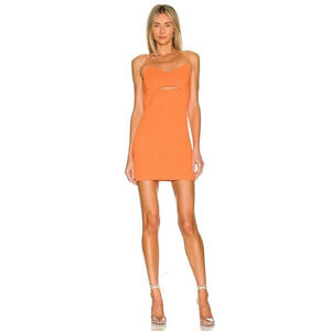 Steve Madden Out Late Dress Iin Tangerine Small Womens Cut out Bodycon